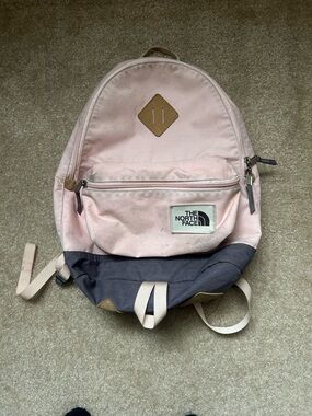 The North Face Pink and Gray Backpack